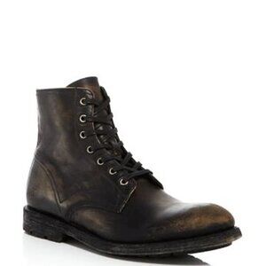 New! Frye Men's Bowery Leather Lace-Up Boots 8.5 D Black Model 3480708 DD525